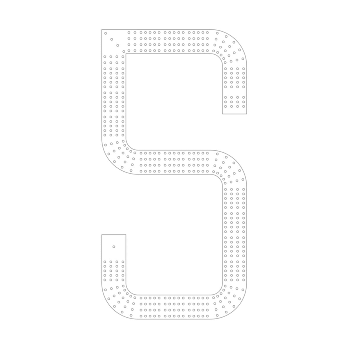 Number 5 Cribbage Board Pattern / Template