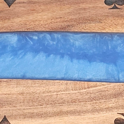 2 Player Wood / Epoxy Cribbage Board with Large Pegs