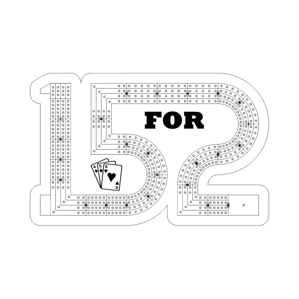 15 for 2 Cribbage Board Pattern / Template