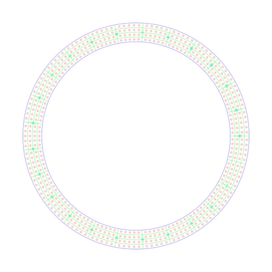 Round / Circle Cribbage Board Pattern / Template