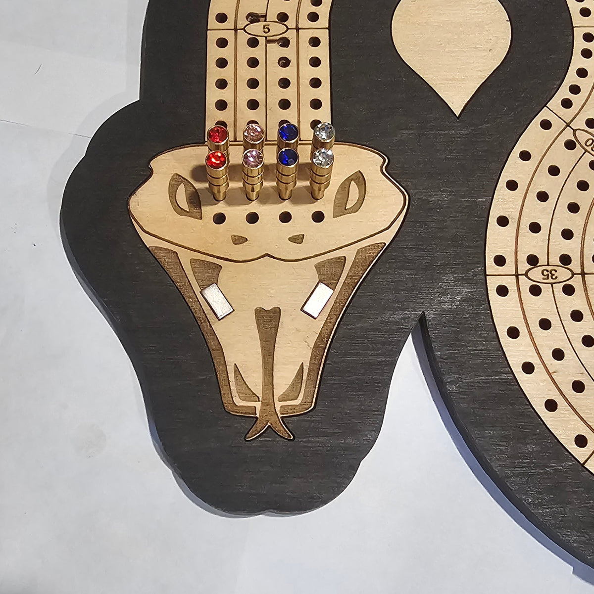 1/8" Crystal Tapered Metal Cribbage Pegs Set of 12