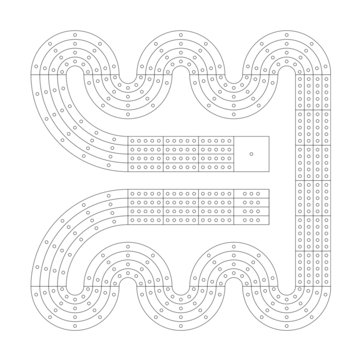 9 Cribbage Board Pattern / Template