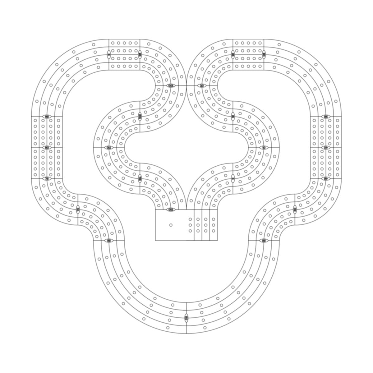 circle-e Cribbage Board Pattern / Template