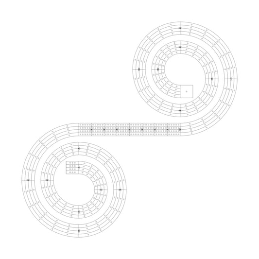 Spiral #1 Cribbage Board Pattern / Template