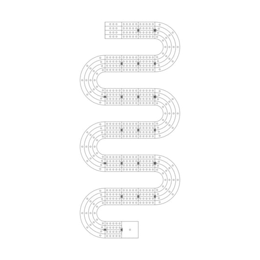 Twist Short Cribbage Board Pattern / Template