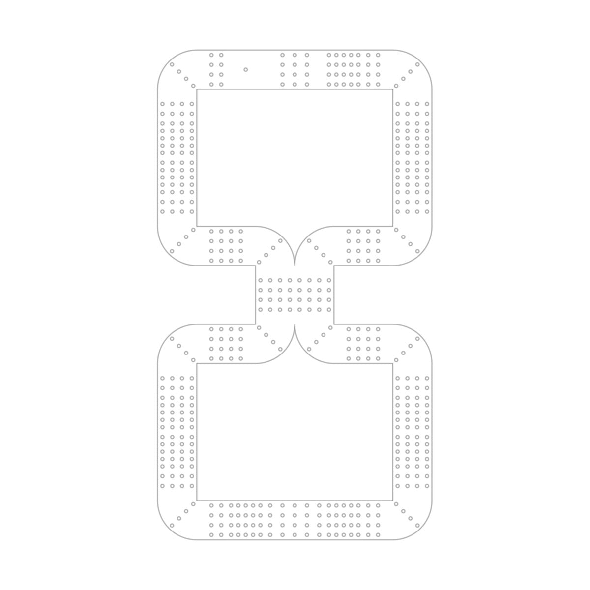 Hour Glass Cribbage Board Pattern / Template