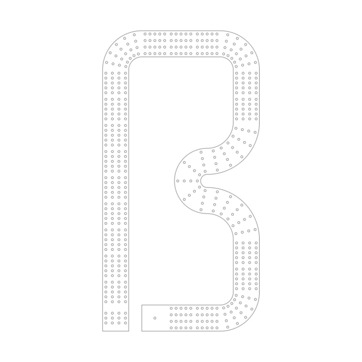 Letter B Cribbage Board Pattern / Template