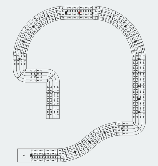 Football Helmet Cribbage Board Pattern / Template