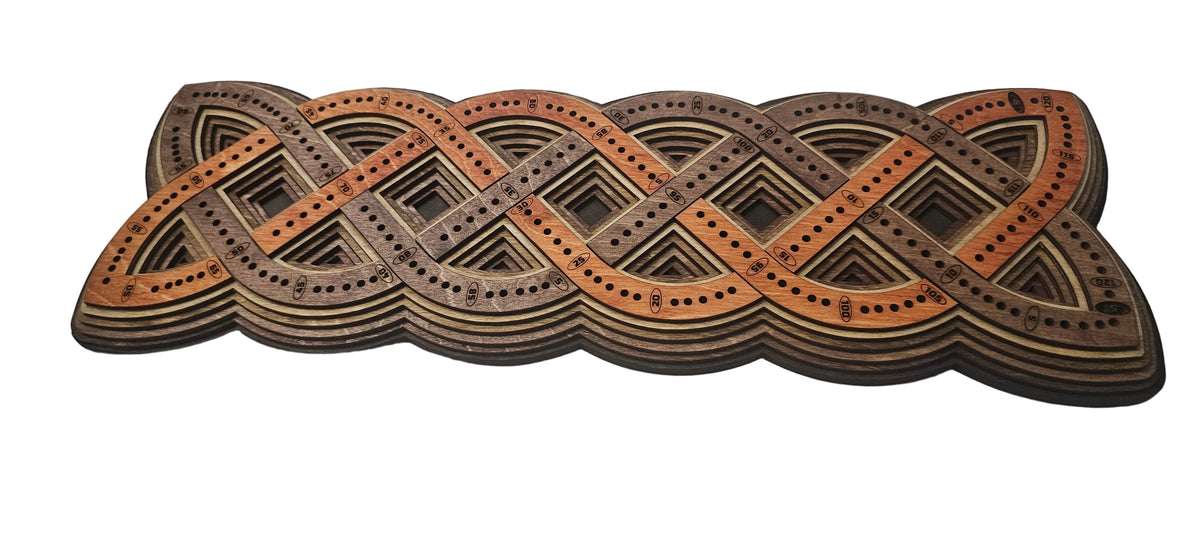 Multi Layer Celtic Knot Cribbage Board Digital Pattern