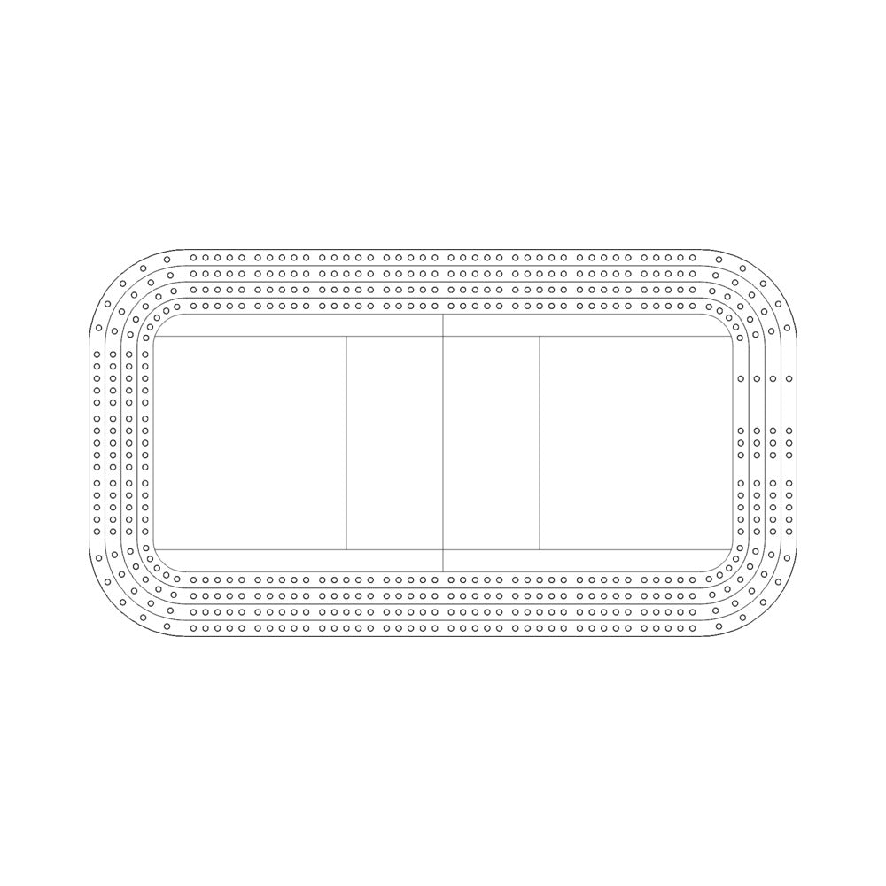The Arena Spike | Volleyball Court Multi-Level 4-Lane Cribbage Board Template